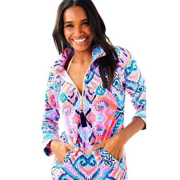 Lilly Pulitzer Skipper UPF 50 Solar Opposite Popover French Terry Sz S , - Picture 1 of 9
